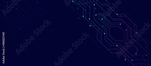 Abstract circuit lines Futuristic technology digital hi tech background. Vector illustration