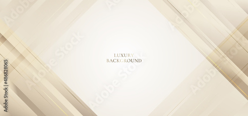 Abstract modern white and brown background paper cut style