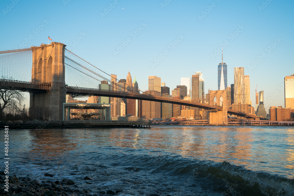 Brooklyn Bridge and Lower Manhattan skyline