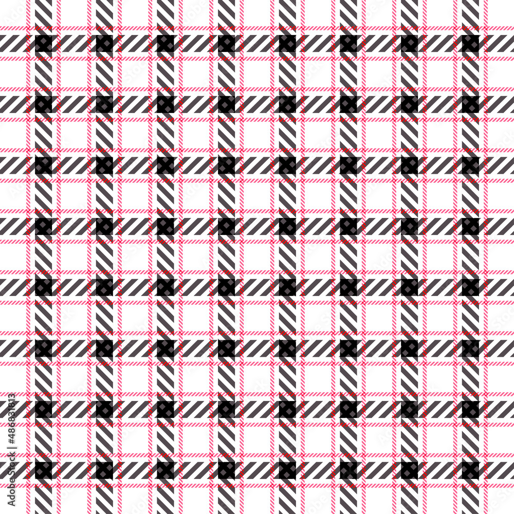 Tartan pink and grey color pattern. Plaid pattern. 