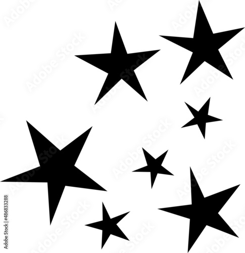  Stars sparkle icon flat vector illustration.eps