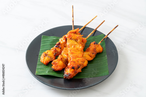 Fotografija grilled chicken skewer in Asian style