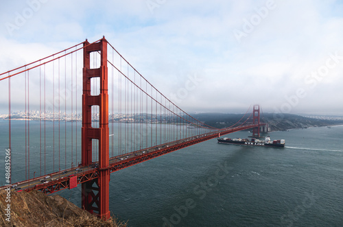 Golden Gate Bridge, SF, San Francisco, bridge, sea, red, orange