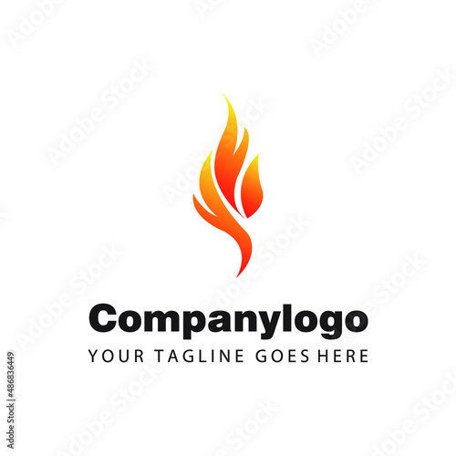 simple fire company logo template