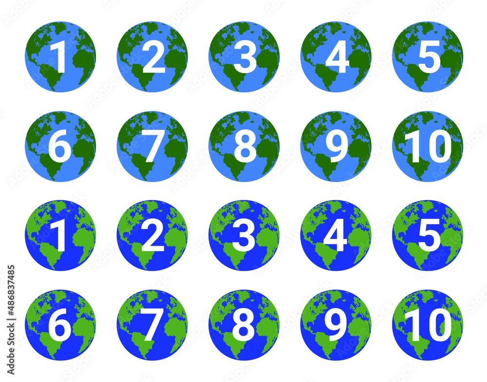 planet earth set of figures for presentation infographics planet earth set of figures for presentation infographics
