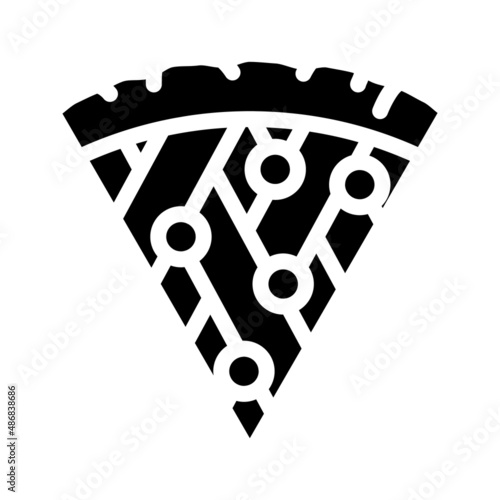 pizza bakery dish glyph icon vector. pizza bakery dish sign. isolated contour symbol black illustration