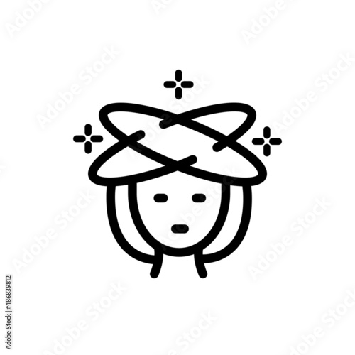 Dizziness, Migraine, Headache Line Icon