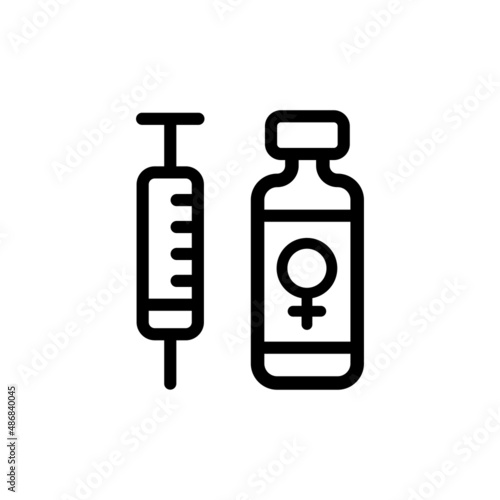Hormone replacement therapy outline icon