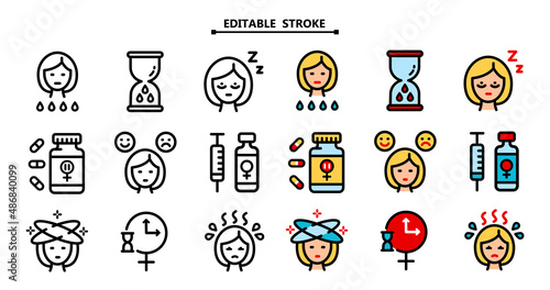 Concept of menstruation period, pregnancy or menopause