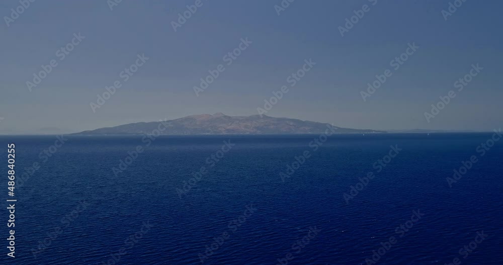 Beach on coast of Ionian Sea in Albania, View from drone Beach on coast of Ionian Sea in Albania, View from drone