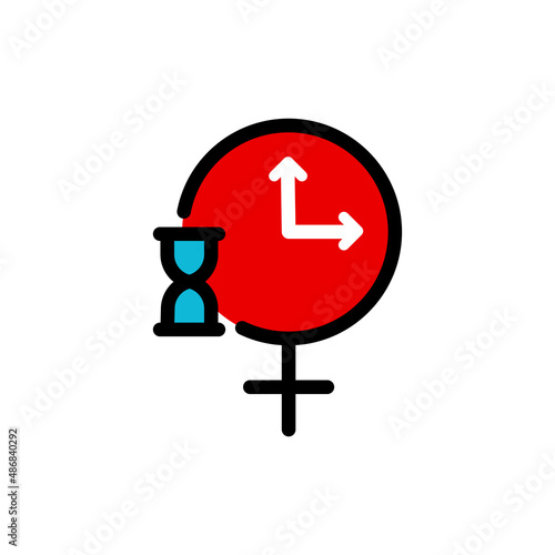 menopause color icon vector illustration