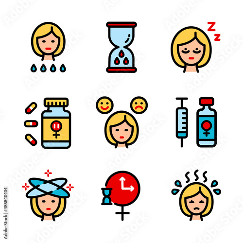 Concept of menstruation period, pregnancy or menopause