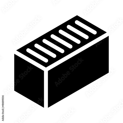 double brick glyph icon vector. double brick sign. isolated contour symbol black illustration