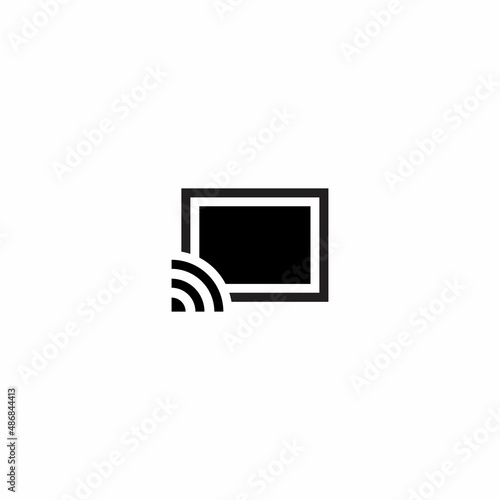 Cast Icon Vector. Screencast Sign Symbol