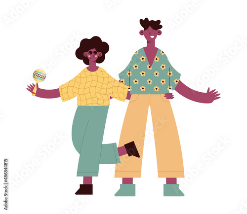 woman and man