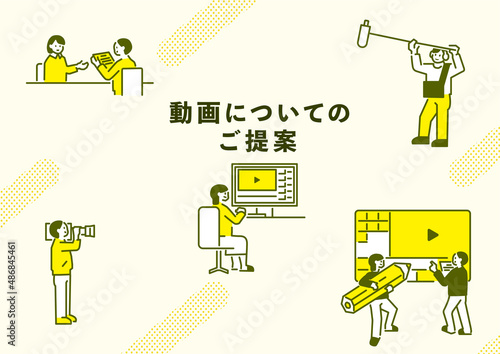 動画制作についてのビジュアル　黄色横ver