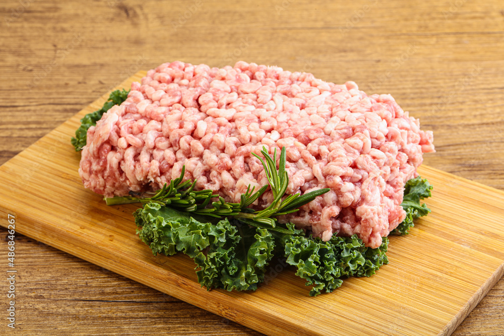 Raw pork minced meat for cooking Raw pork minced meat for cooking