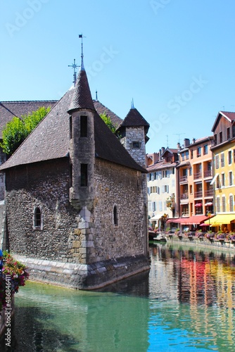 small town on a lake

