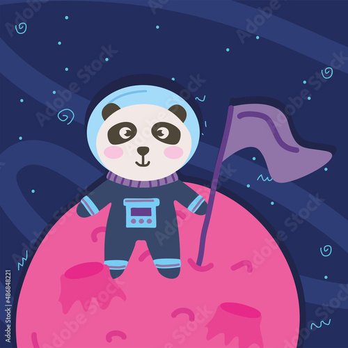 astronaut panda on earth