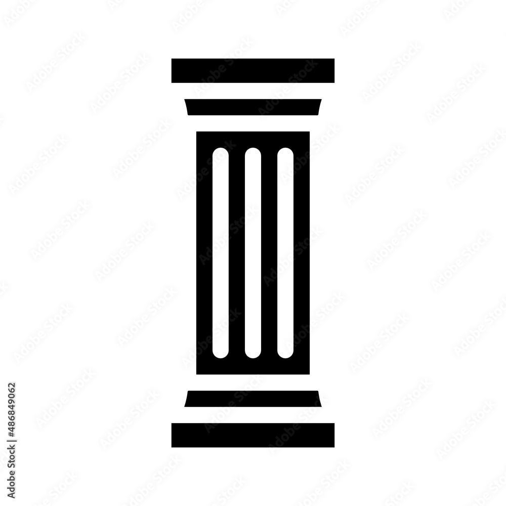 columns and posts glyph icon vector. columns and posts sign. isolated contour symbol black illustration columns and posts glyph icon vector. columns and posts sign. isolated contour symbol black illustration