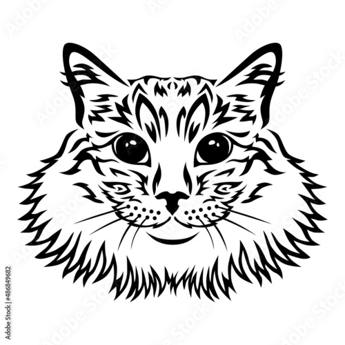 Stylized cat muzzle icon