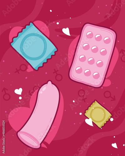 four sexual health icons