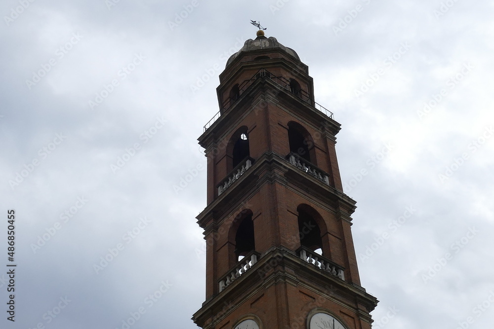 the Clock Tower in Faenza  located in the square at the intersection between the main ancient Roman roads