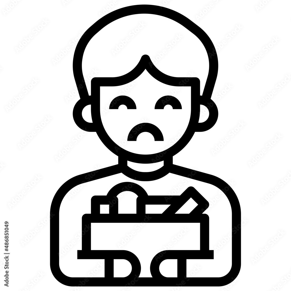 DISMISSED line icon,linear,outline,graphic,illustration DISMISSED line icon,linear,outline,graphic,illustration