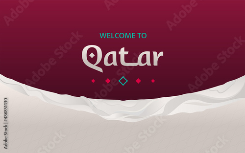 Abstract background, award banner, welcome to qatar