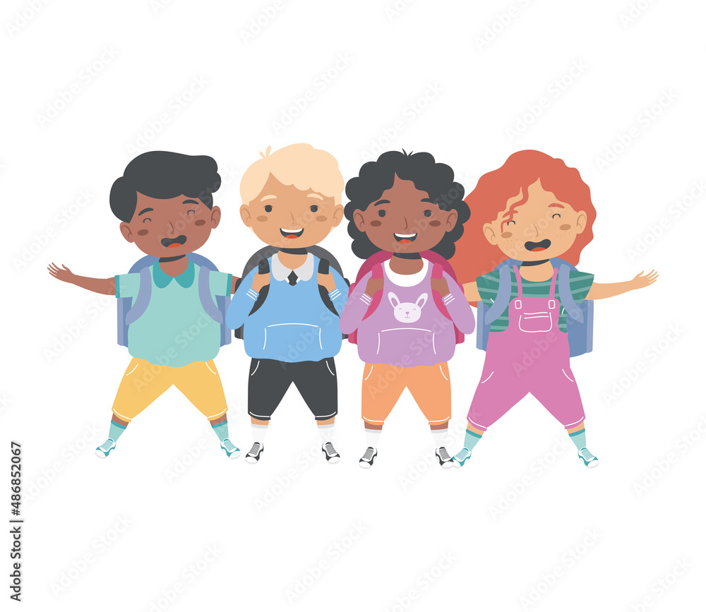 four students kids four students kids