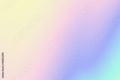 Iridescent gradient. Vivid rainbow colors. Digital noise, grain. Abstract  y2k background. Vaporwave 80s, 90s style. Wall, wallpaper, print. Minimal,  minimalist. Blue, turquoise, yellow, pink, purple Stock Illustration