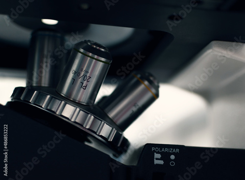 microscope in laboratory