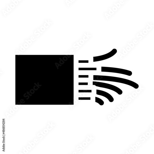 optic cable glyph icon vector. optic cable sign. isolated contour symbol black illustration