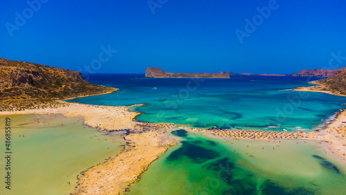 amazing view of Balos bay, Gramvousa Crete, Greece © Angelov