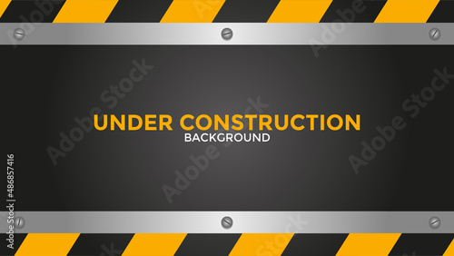 Vector of Under Construction Background. Perfect for warning content, any background, etc.