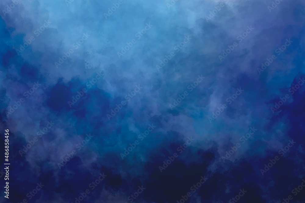 抽象アート背景)紺色のグラデーションの空 ナチュラル ダーク 青 ふわふわ 雲 抽象アート背景)紺色のグラデーションの空 ナチュラル ダーク 青 ふわふわ 雲