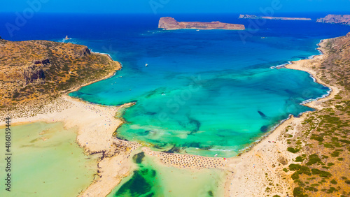 Fototapeta Naklejka Na Ścianę i Meble -  beautiful beaches of Greece - Crete Balos bay