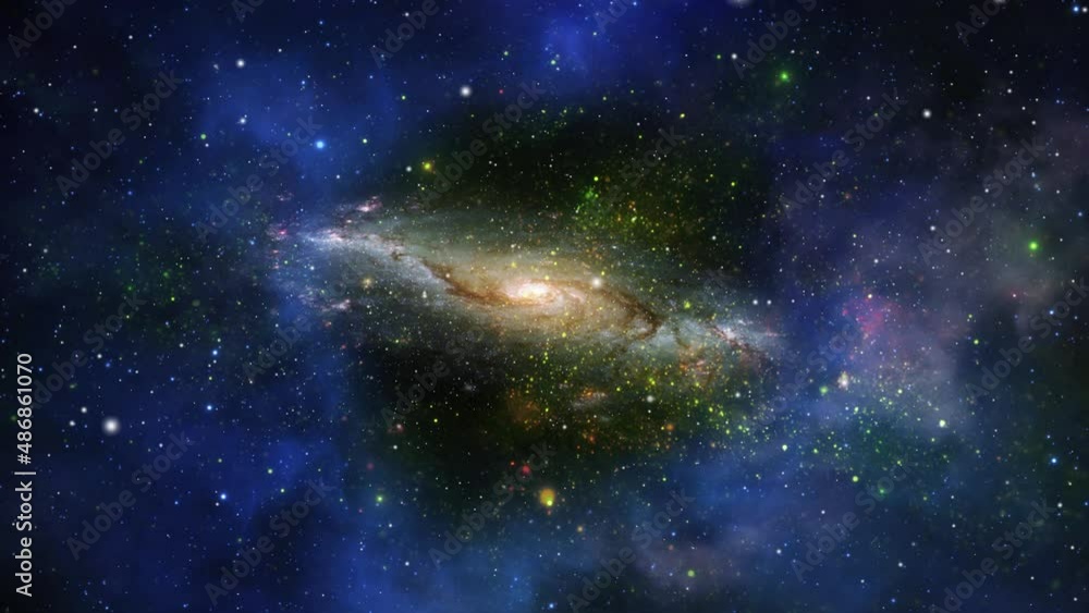 galaxies and stars scattered in space galaxies and stars scattered in space