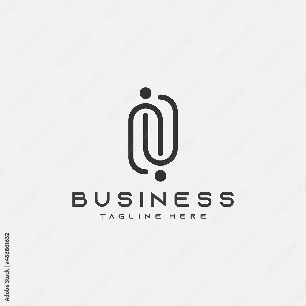 simple and modern letter n template elements simple and modern letter n template elements