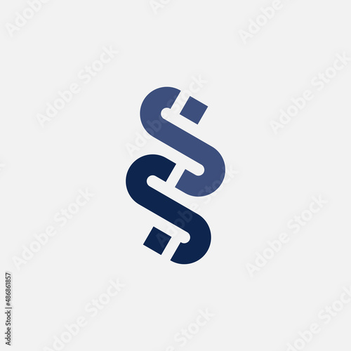 Simple and modern letter SS logo design template elements