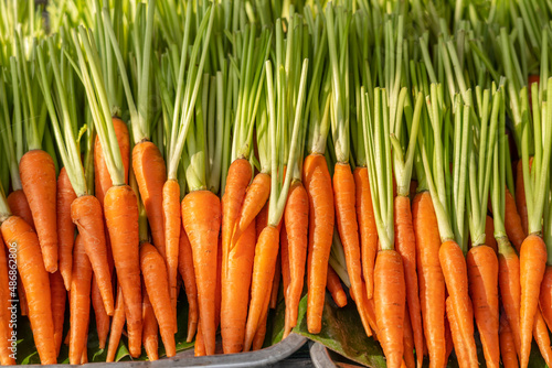 A pile of baby carrot for sale in the market