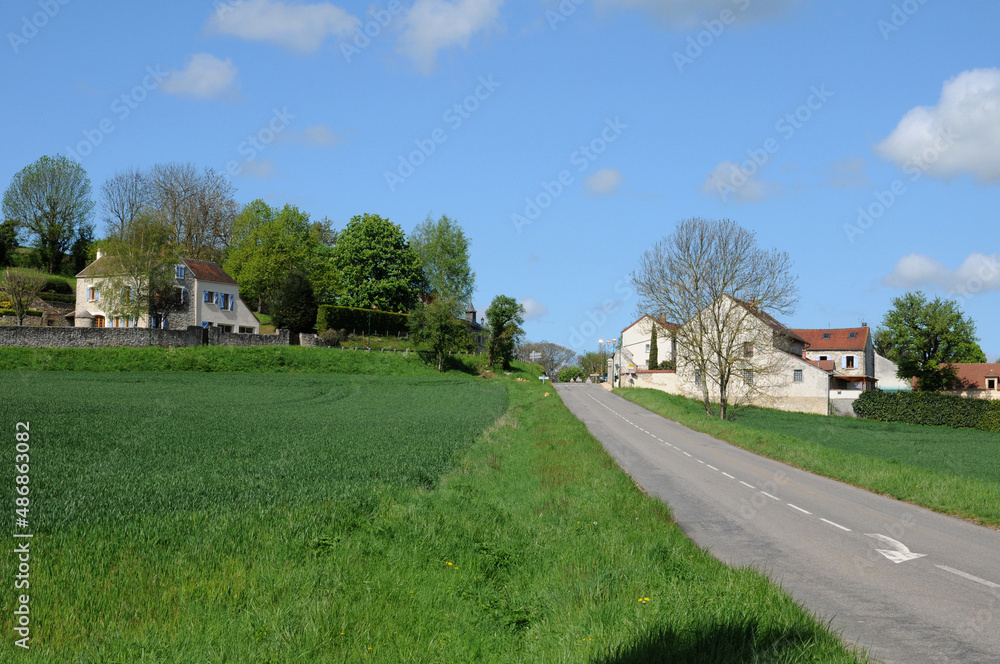 Sailly, France - june 29 2018 : the picturesque village