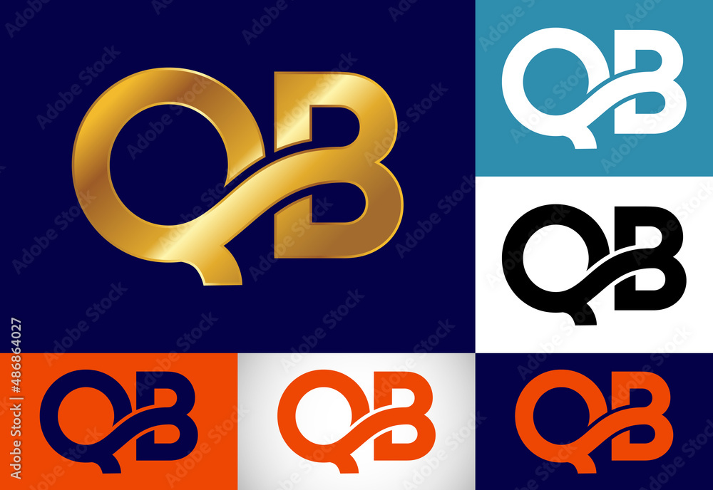 Initial Monogram Letter Q B Logo Design Vector Template. QB Letter Logo Design Initial Monogram Letter Q B Logo Design Vector Template. QB Letter Logo Design