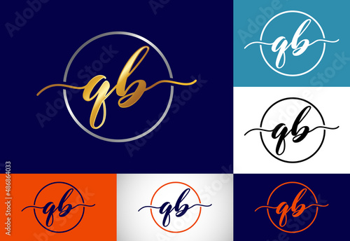 Initial Monogram Letter Q B Logo Design Vector Template. QB Letter Logo Design