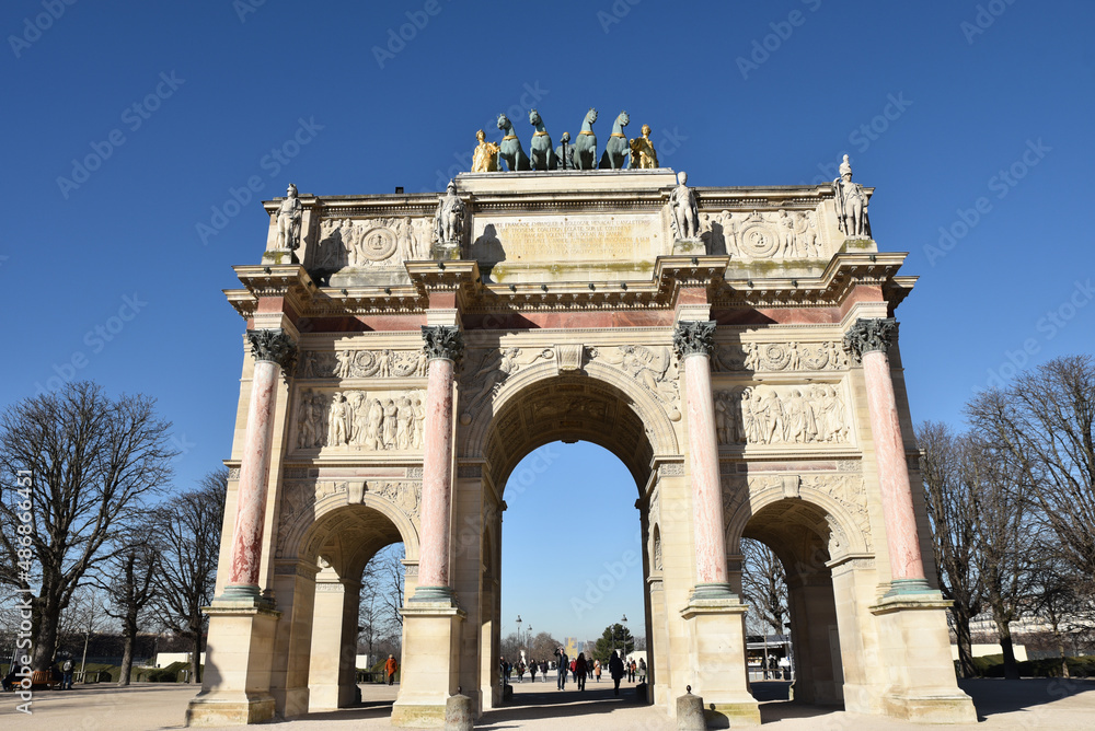Arc de triomphe du Carrousel à Paris. France