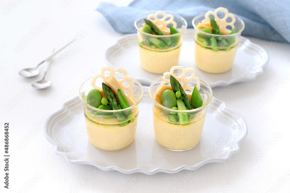 春野菜のフラン 洋風茶碗蒸し 春野菜のフラン 洋風茶碗蒸し
