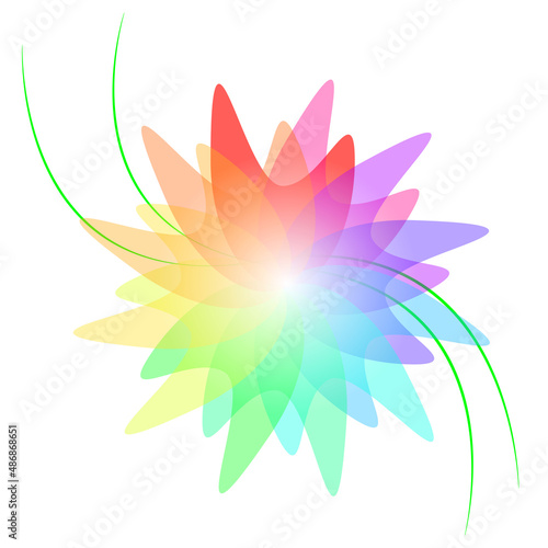 Bright colorful logo in the form of a flower