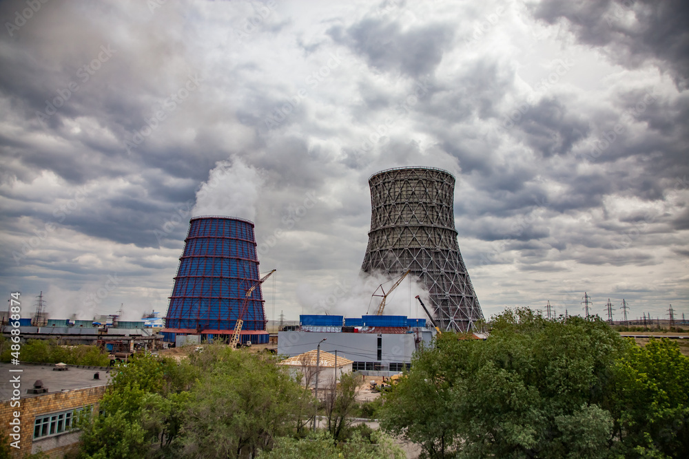 Fotografie Heat electric plant panoramic view