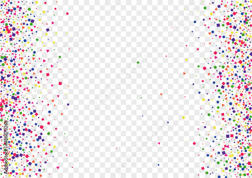 Multicolored Element Background Transparent Vector. Polka Event Template. Rainbow Celebrate. Colorful Geometric Shrovetide. Circle Party Illustration.
