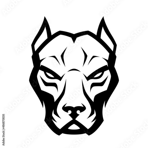 Angry Pit Bull vector logo